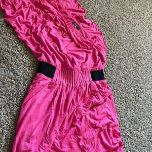 Pretty in Pink                                    
One shoulder dress